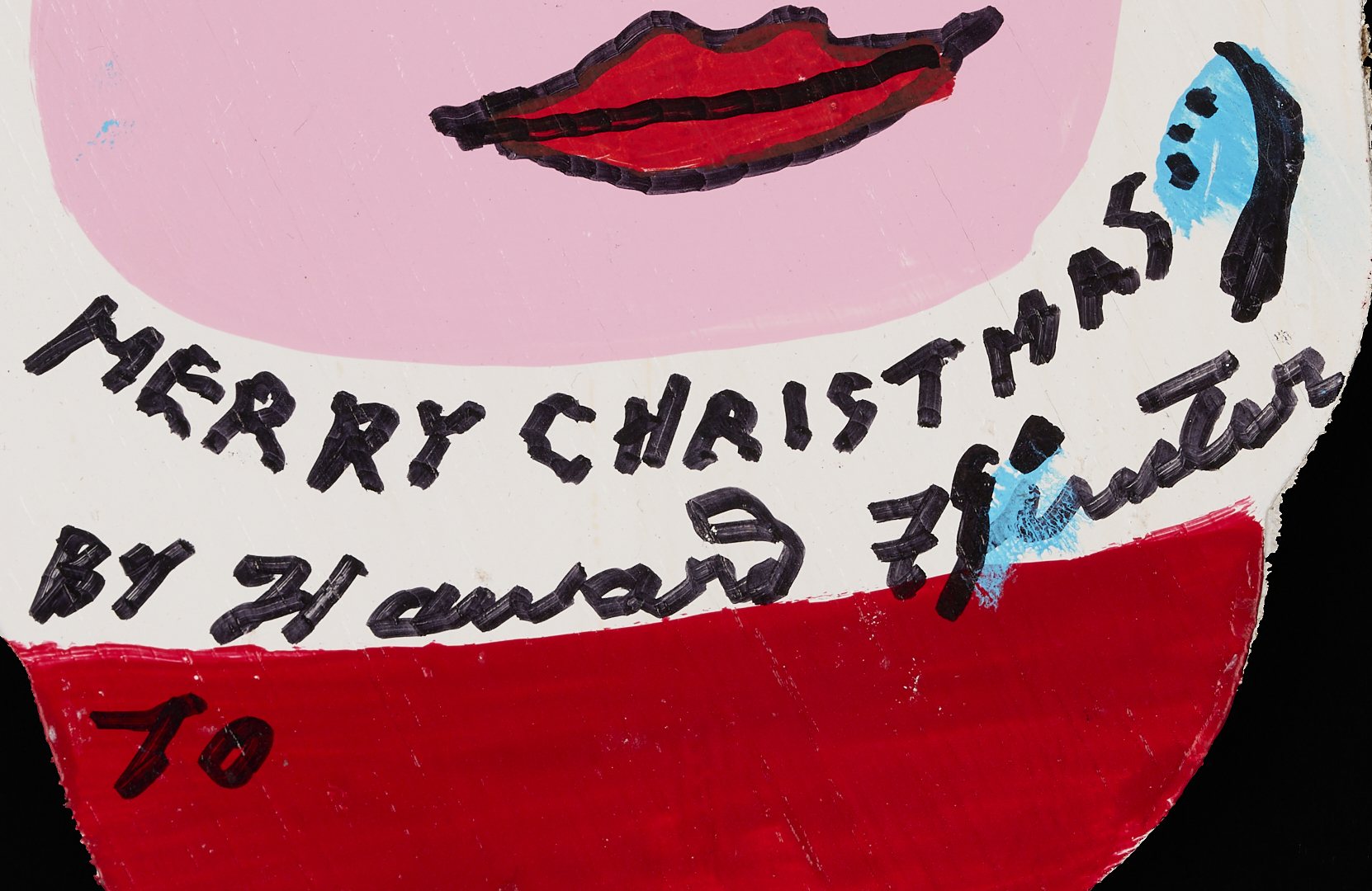 Lot 160: Howard Finster Candy or Cookie Jar, Santa Cut-Out and Related Book