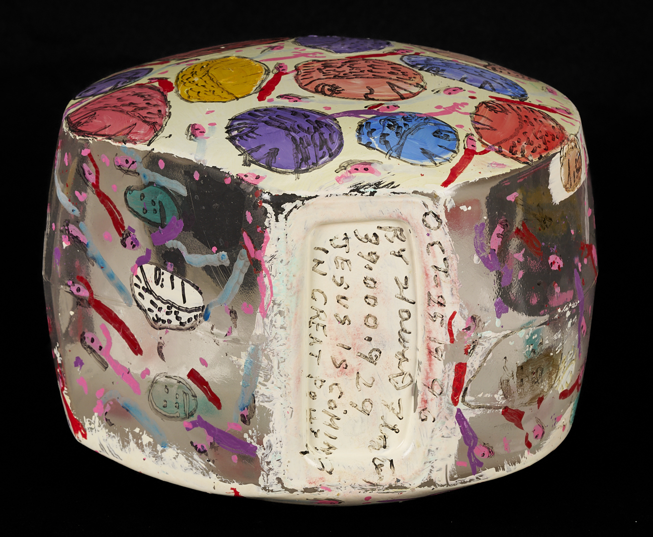 Lot 160: Howard Finster Candy or Cookie Jar, Santa Cut-Out and Related Book