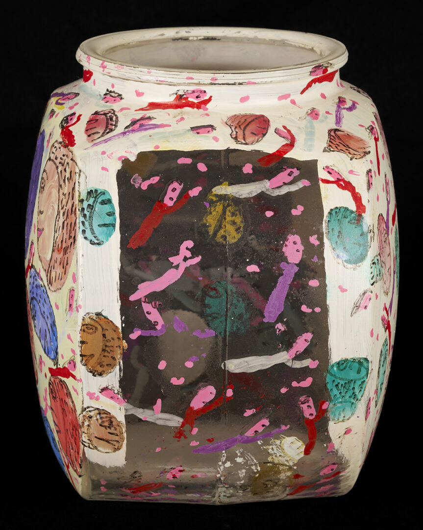 Lot 160: Howard Finster Candy or Cookie Jar, Santa Cut-Out and Related Book