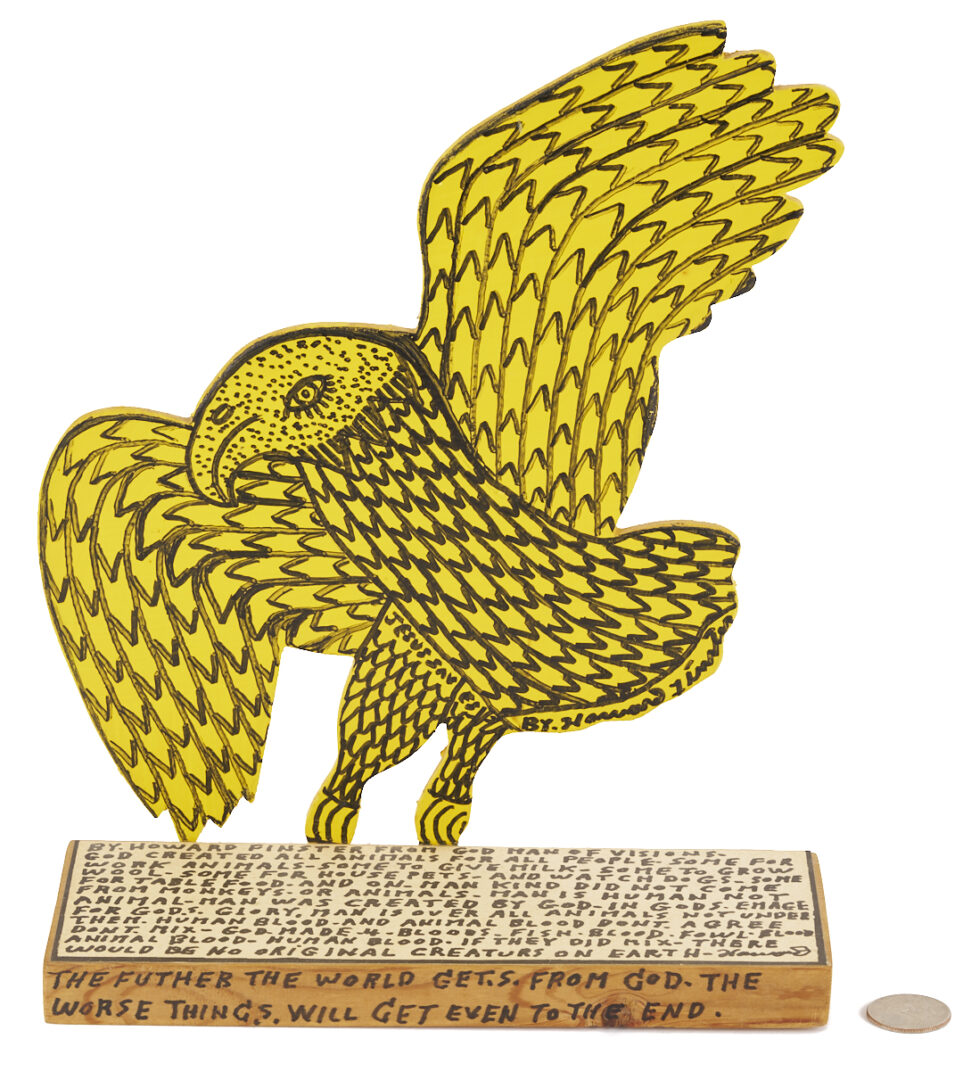 Lot 161: Howard Finster Cut Out Eagle Silhouette