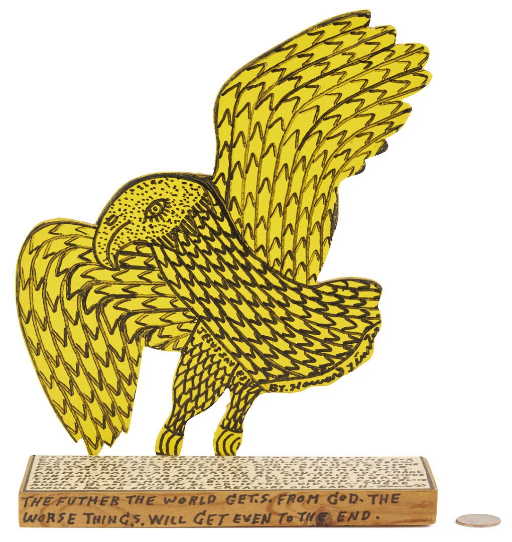 Lot 161: Howard Finster Cut Out Eagle Silhouette