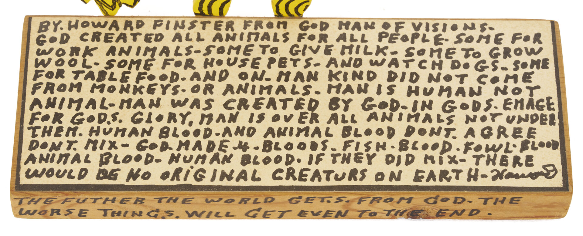 Lot 161: Howard Finster Cut Out Eagle Silhouette