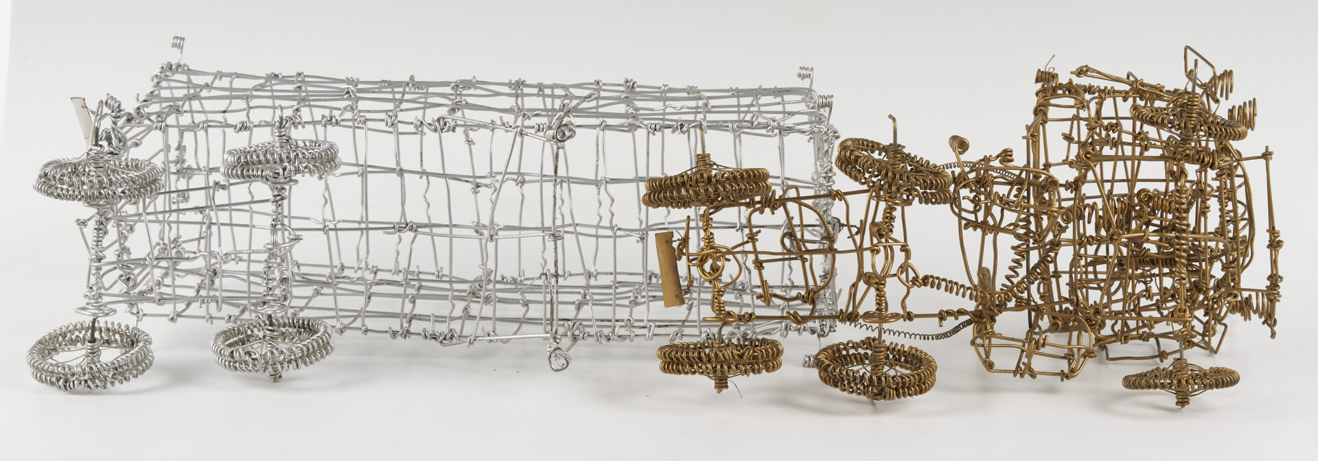 Lot 162: Vannoy Streeter Wire Sculpture, Semi Truck w Trailer, Articulated