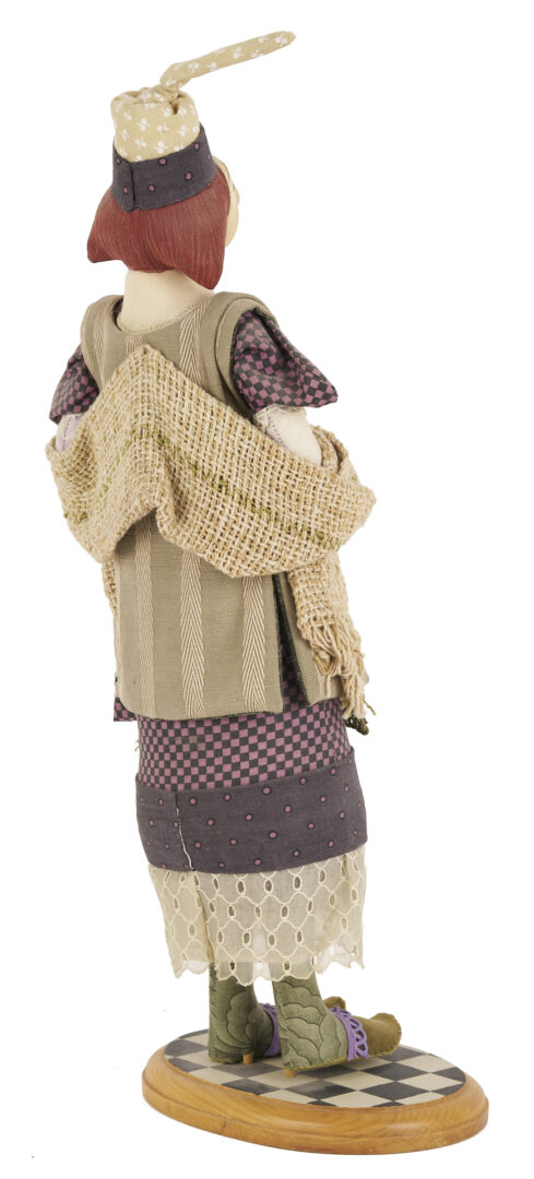 Lot 163: Akira Blount Folk Art Soft Sculpture, Mother & Child