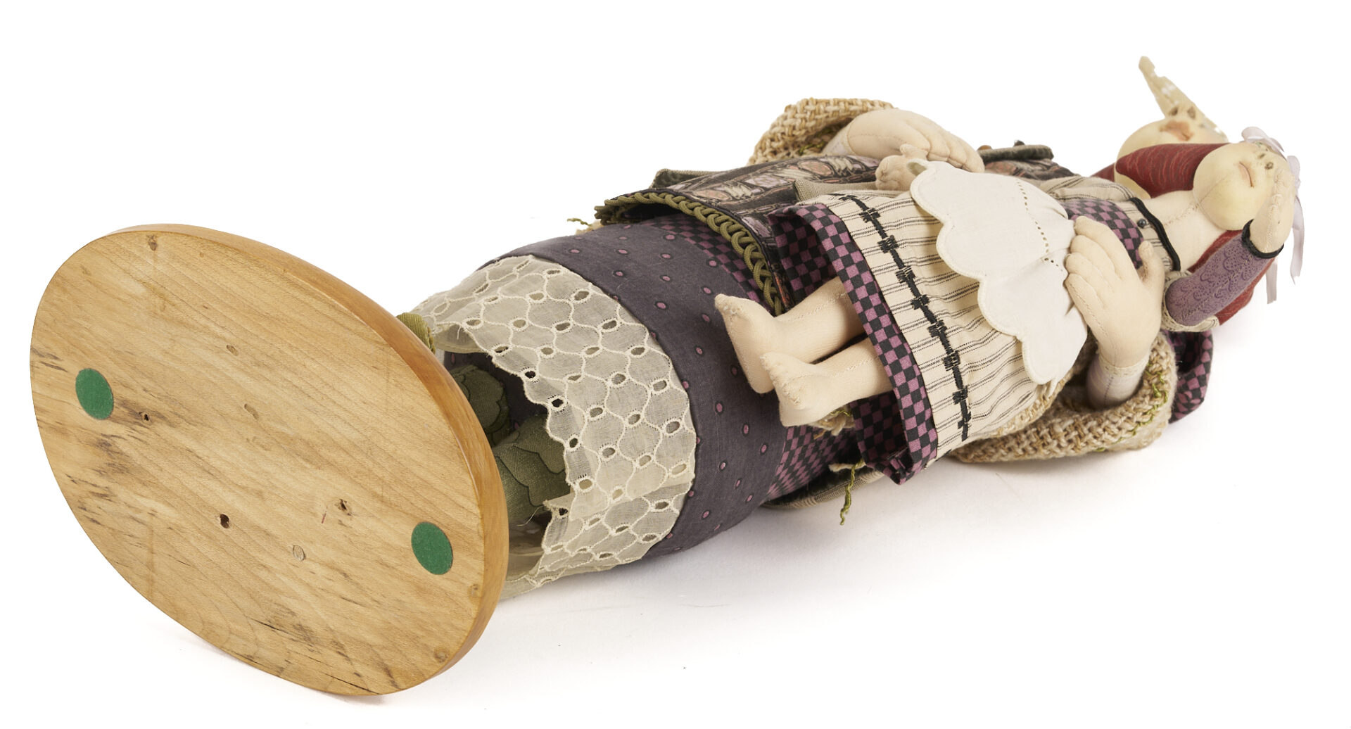 Lot 163: Akira Blount Folk Art Soft Sculpture, Mother & Child