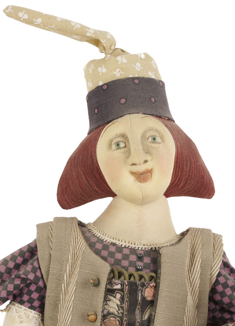 Lot 163: Akira Blount Folk Art Soft Sculpture, Mother & Child