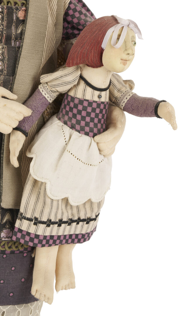 Lot 163: Akira Blount Folk Art Soft Sculpture, Mother & Child