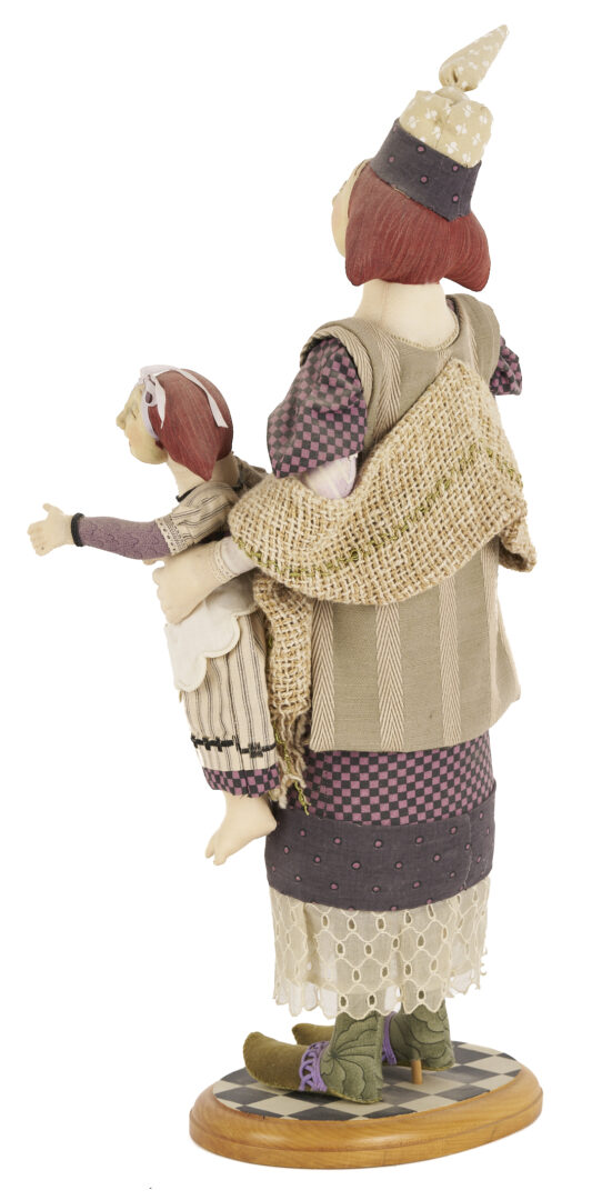 Lot 163: Akira Blount Folk Art Soft Sculpture, Mother & Child