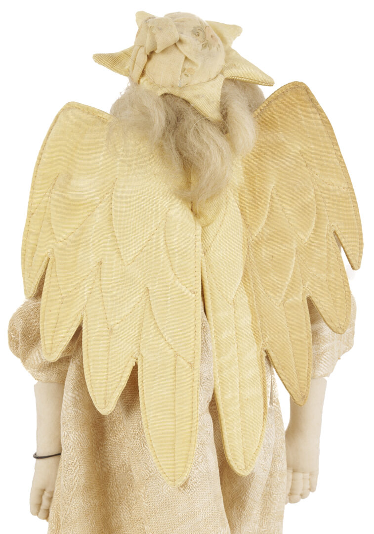 Lot 164: 2 Akira Blount Folk Art Soft Sculptures, Angel & Jester