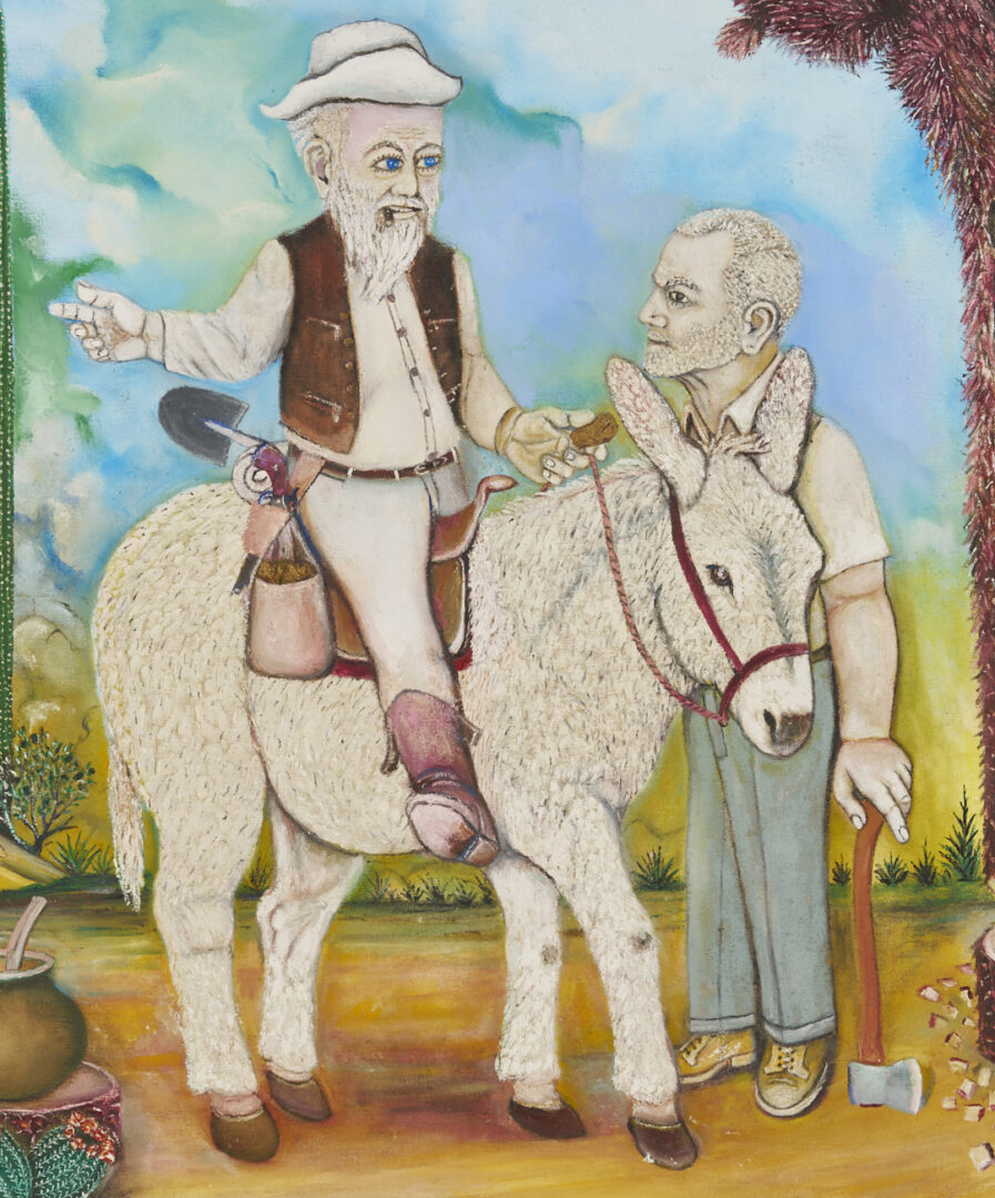 Lot 165: Andrea Badami, Double Sided Outsider Art Painting