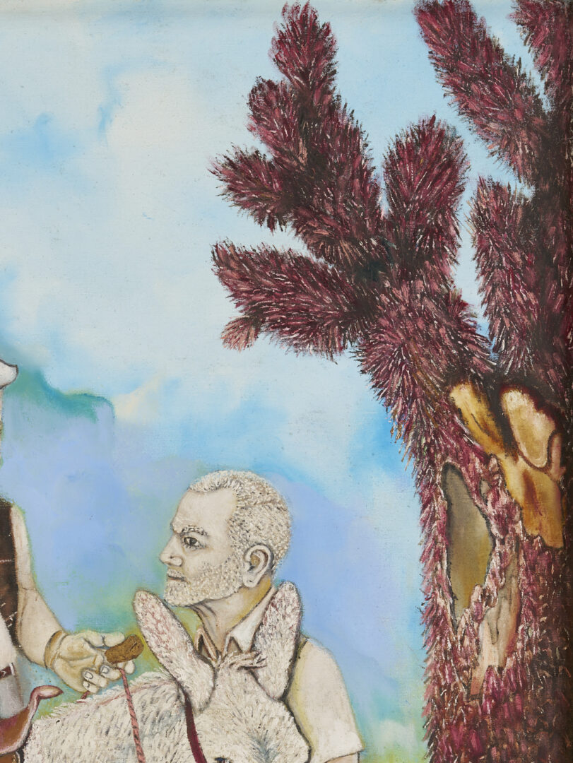 Lot 165: Andrea Badami, Double Sided Outsider Art Painting