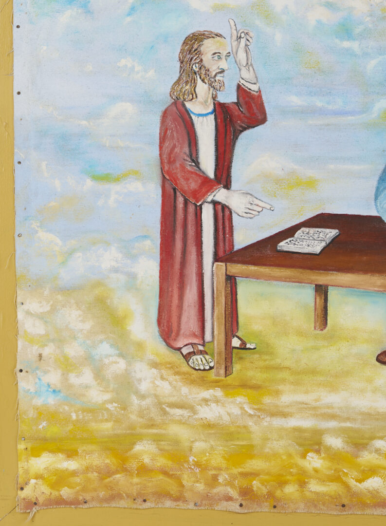 Lot 165: Andrea Badami, Double Sided Outsider Art Painting