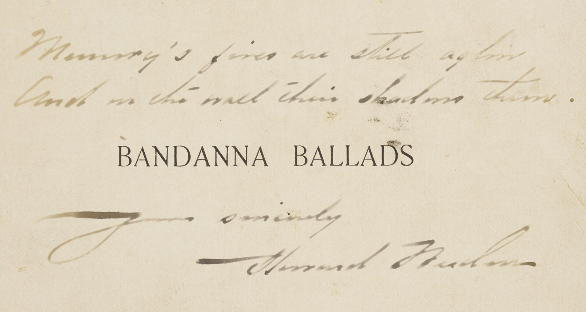 Lot 166: Maria Howard Weeden W/C Portrait of a Girl, Plus Signed Bandanna Ballads