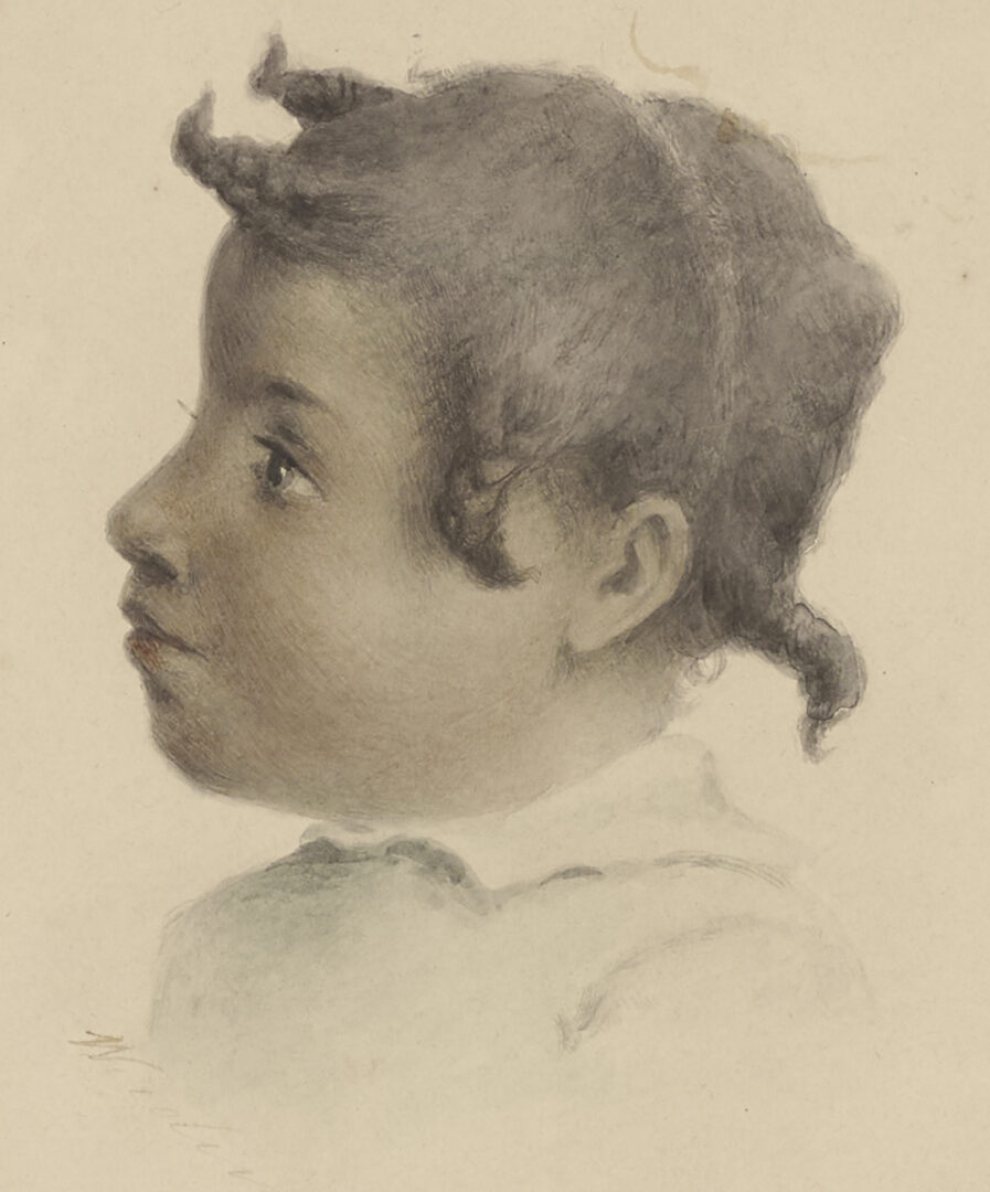 Lot 166: Maria Howard Weeden W/C Portrait of a Girl, Plus Signed Bandanna Ballads