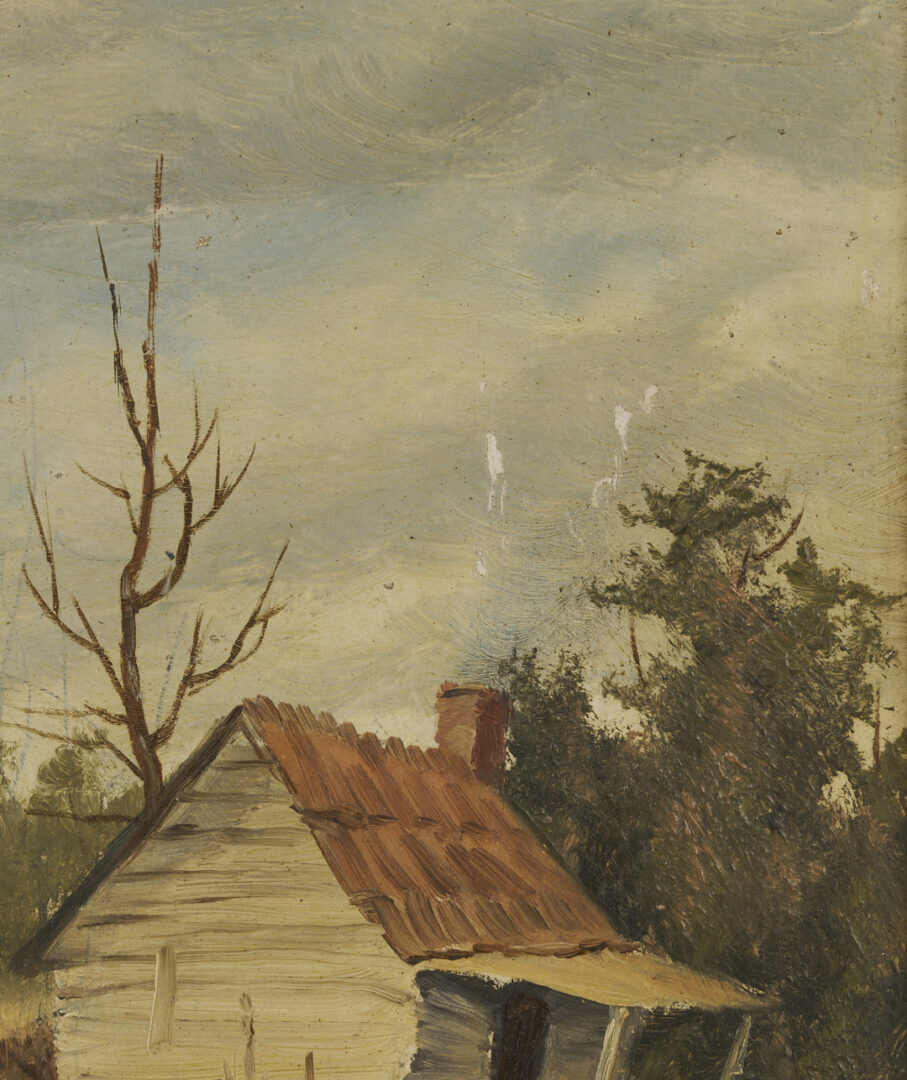 Lot 169: William A. Walker O/B Painting, Woman w/ a Cotton Basket