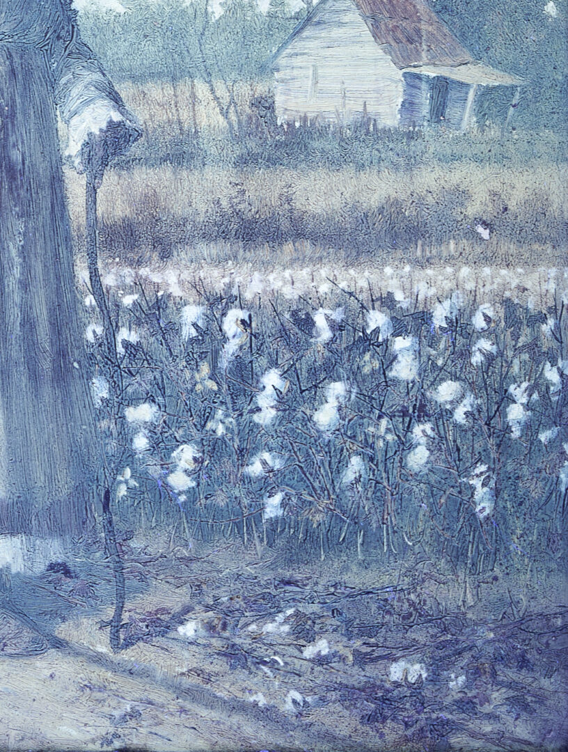 Lot 169: William A. Walker O/B Painting, Woman w/ a Cotton Basket