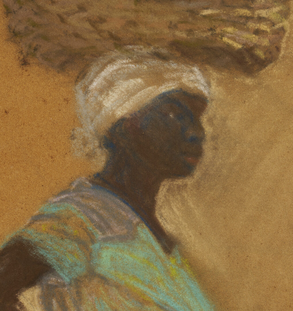 Lot 170: Elizabeth O’Neill Verner Pastel Drawing, Standing Charleston SC Flower Seller