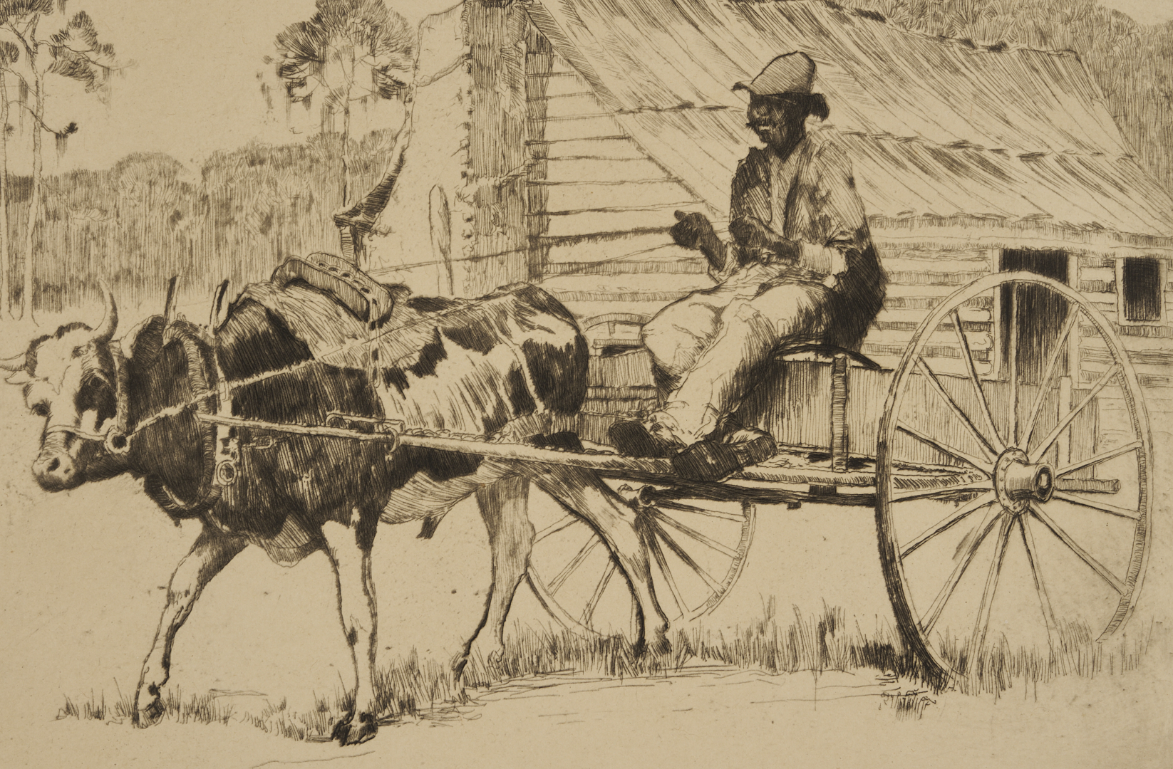 Lot 171: Alfred Hutty Etching, On a Carolina Road, 1932