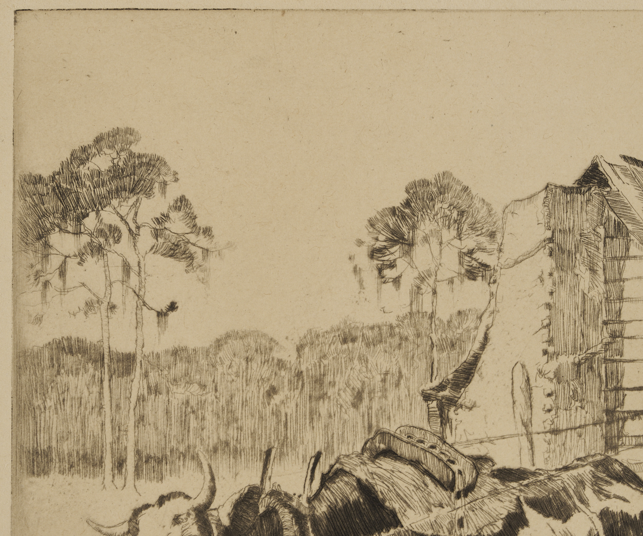 Lot 171: Alfred Hutty Etching, On a Carolina Road, 1932