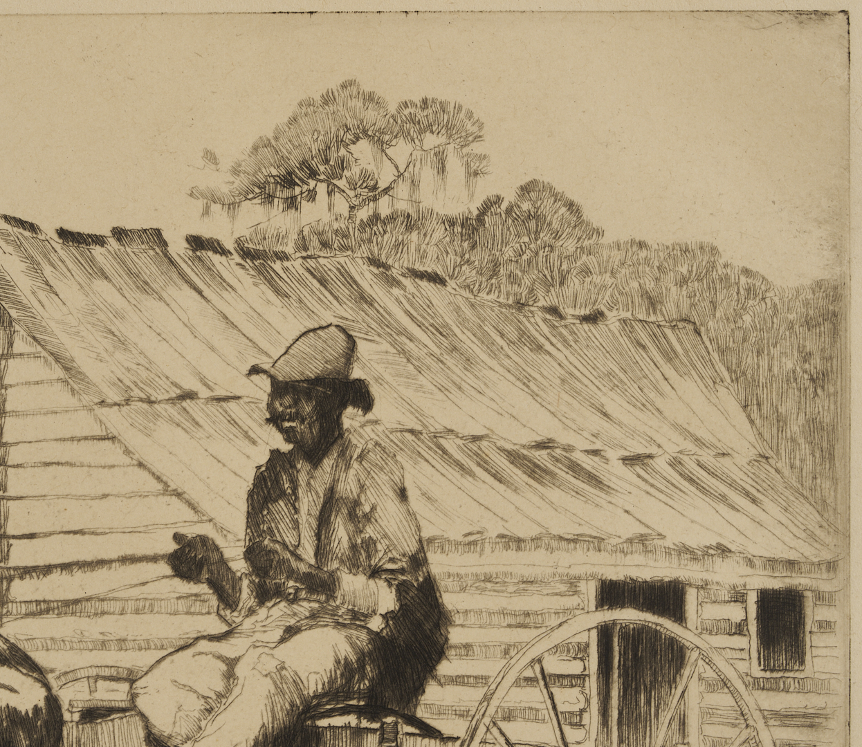 Lot 171: Alfred Hutty Etching, On a Carolina Road, 1932