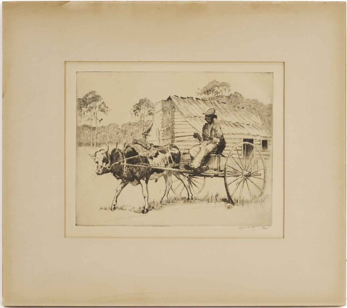 Lot 171: Alfred Hutty Etching, On a Carolina Road, 1932