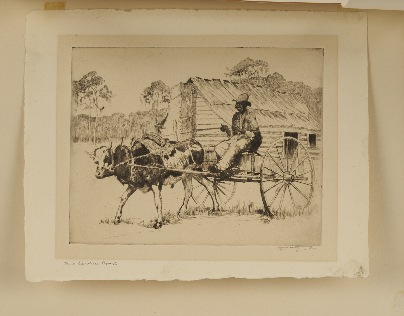 Lot 171: Alfred Hutty Etching, On a Carolina Road, 1932