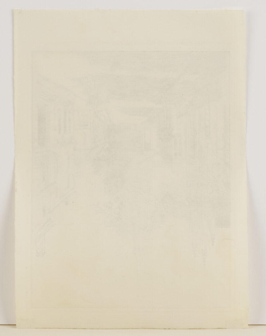 Lot 172: Alfred Hutty Etching, Charleston Spires, 1930