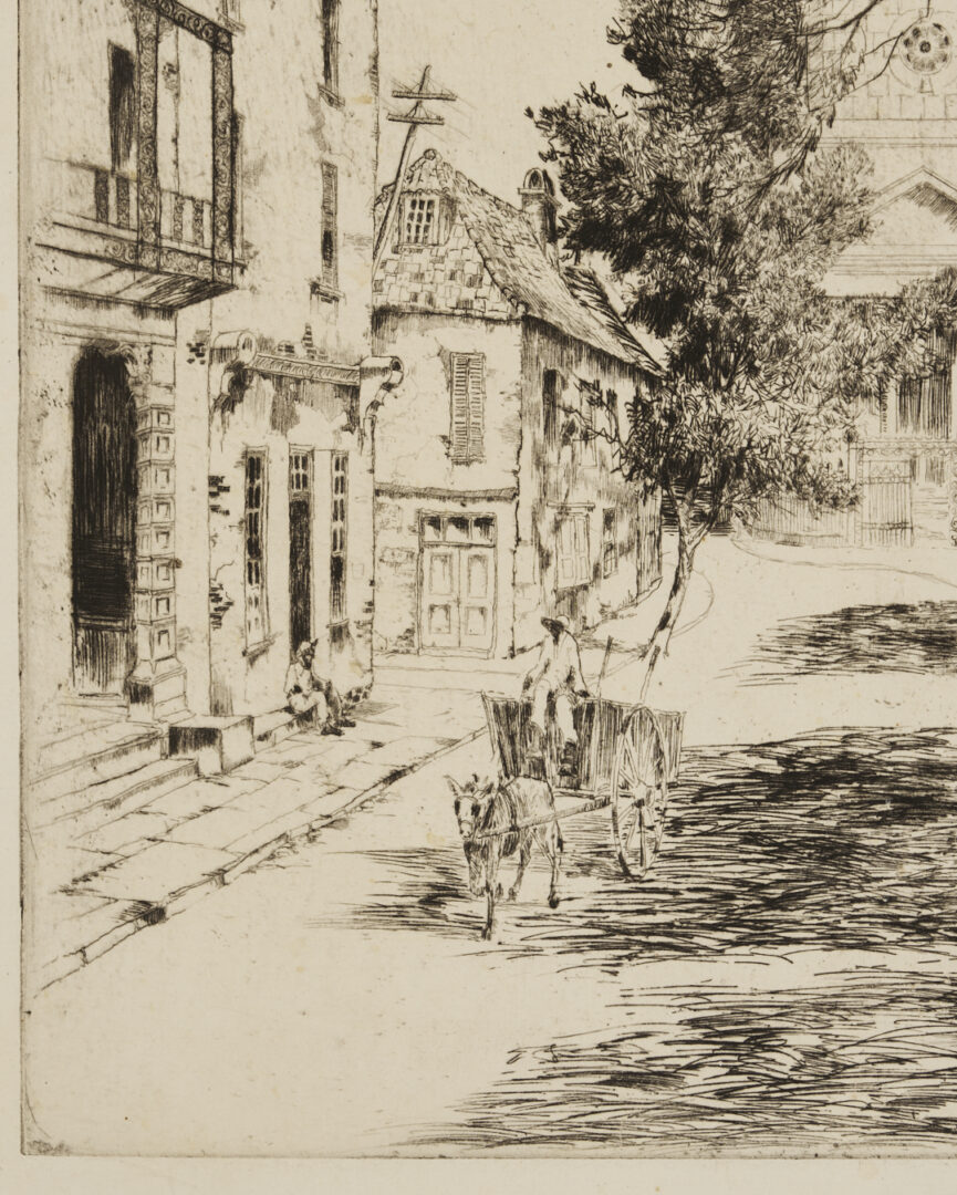 Lot 172: Alfred Hutty Etching, Charleston Spires, 1930