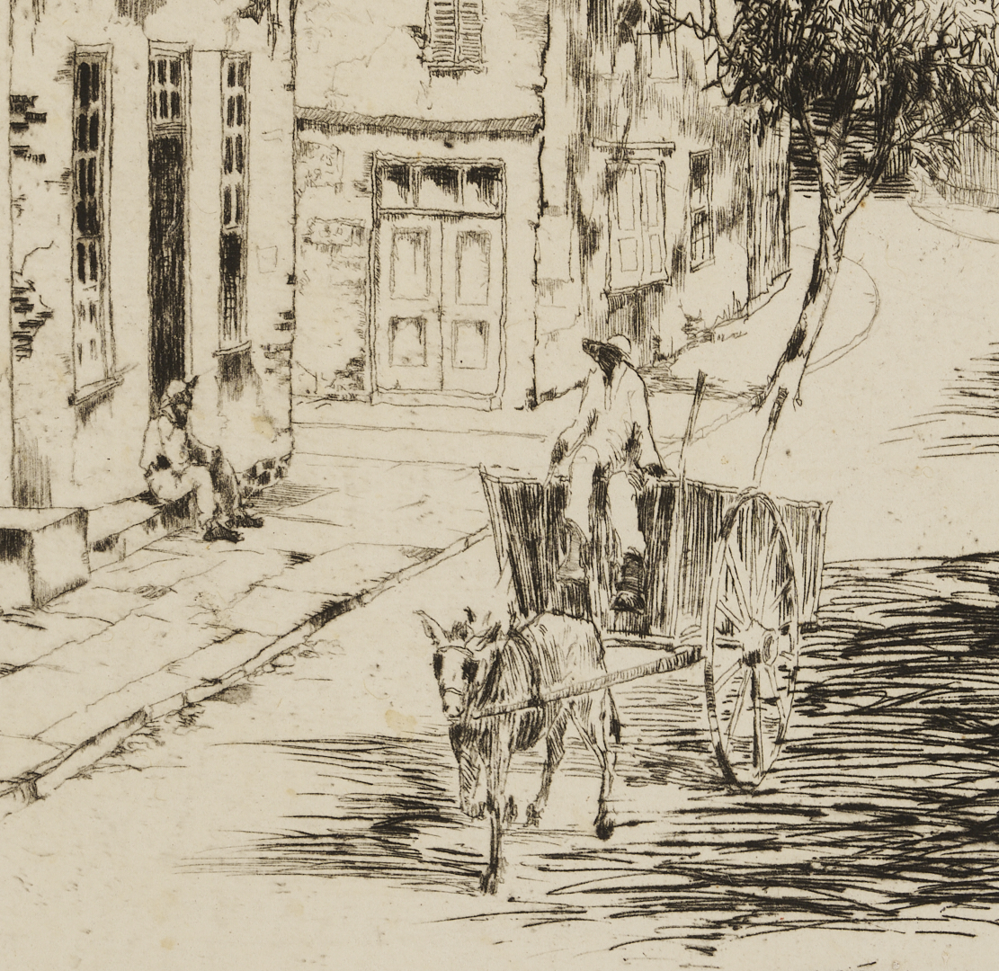 Lot 172: Alfred Hutty Etching, Charleston Spires, 1930