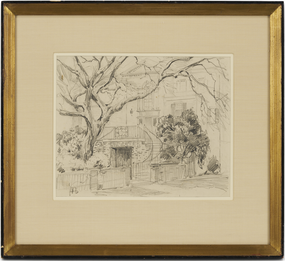 Lot 173: Alfred Hutty Charleston Architectural Drawing