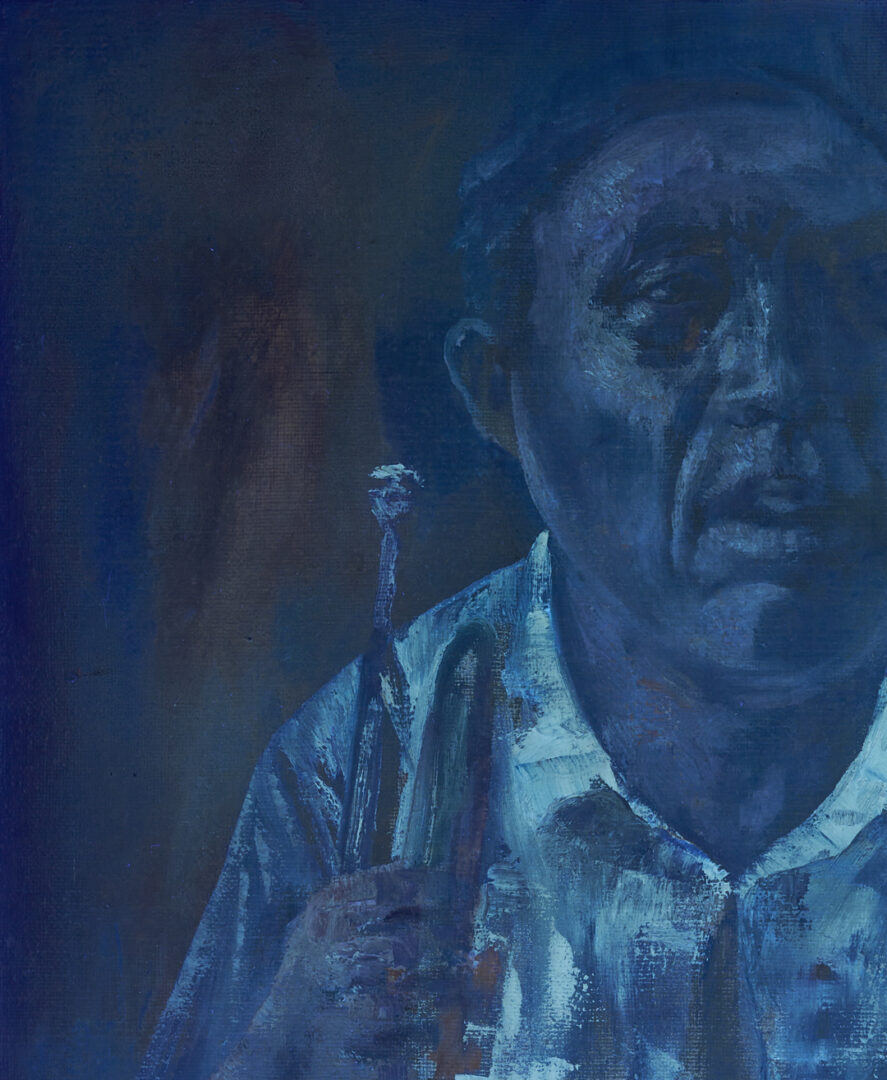 Lot 174: Noel Rockmore O/C Painting, Preservation Hall Trumpet Player