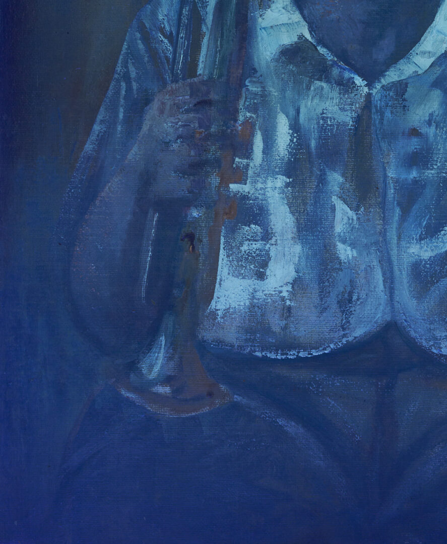 Lot 174: Noel Rockmore O/C Painting, Preservation Hall Trumpet Player