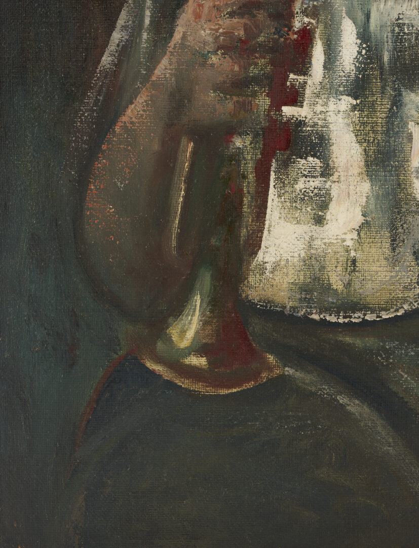 Lot 174: Noel Rockmore O/C Painting, Preservation Hall Trumpet Player