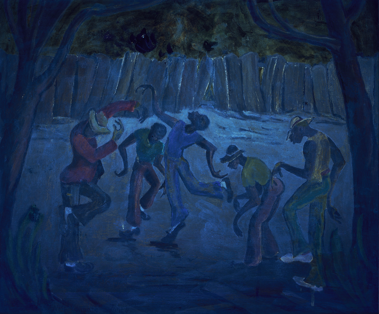 Lot 175: Nell Choate Jones O/C Painting, Men Dancing
