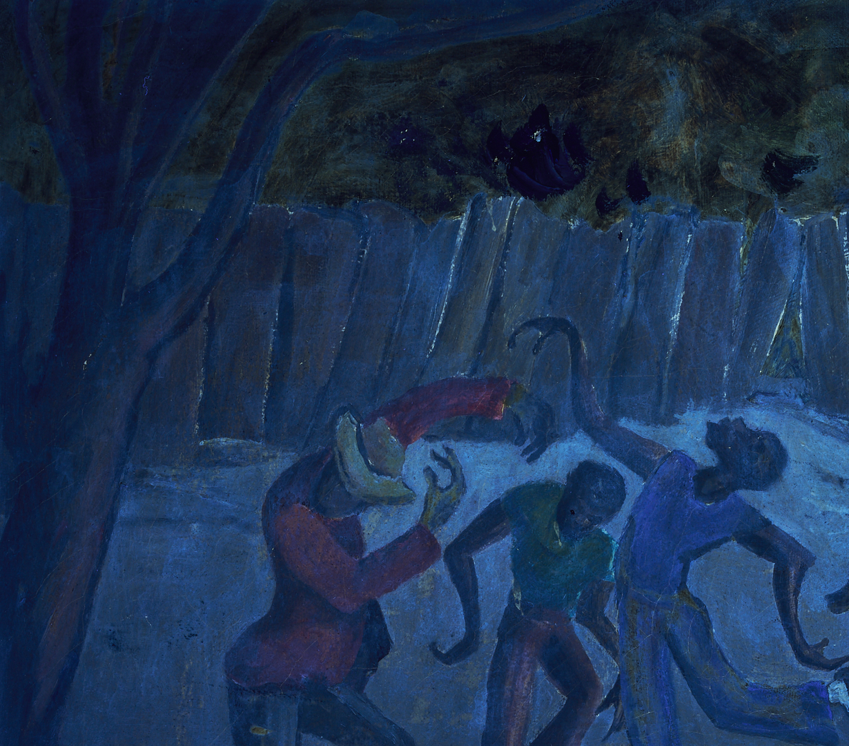 Lot 175: Nell Choate Jones O/C Painting, Men Dancing
