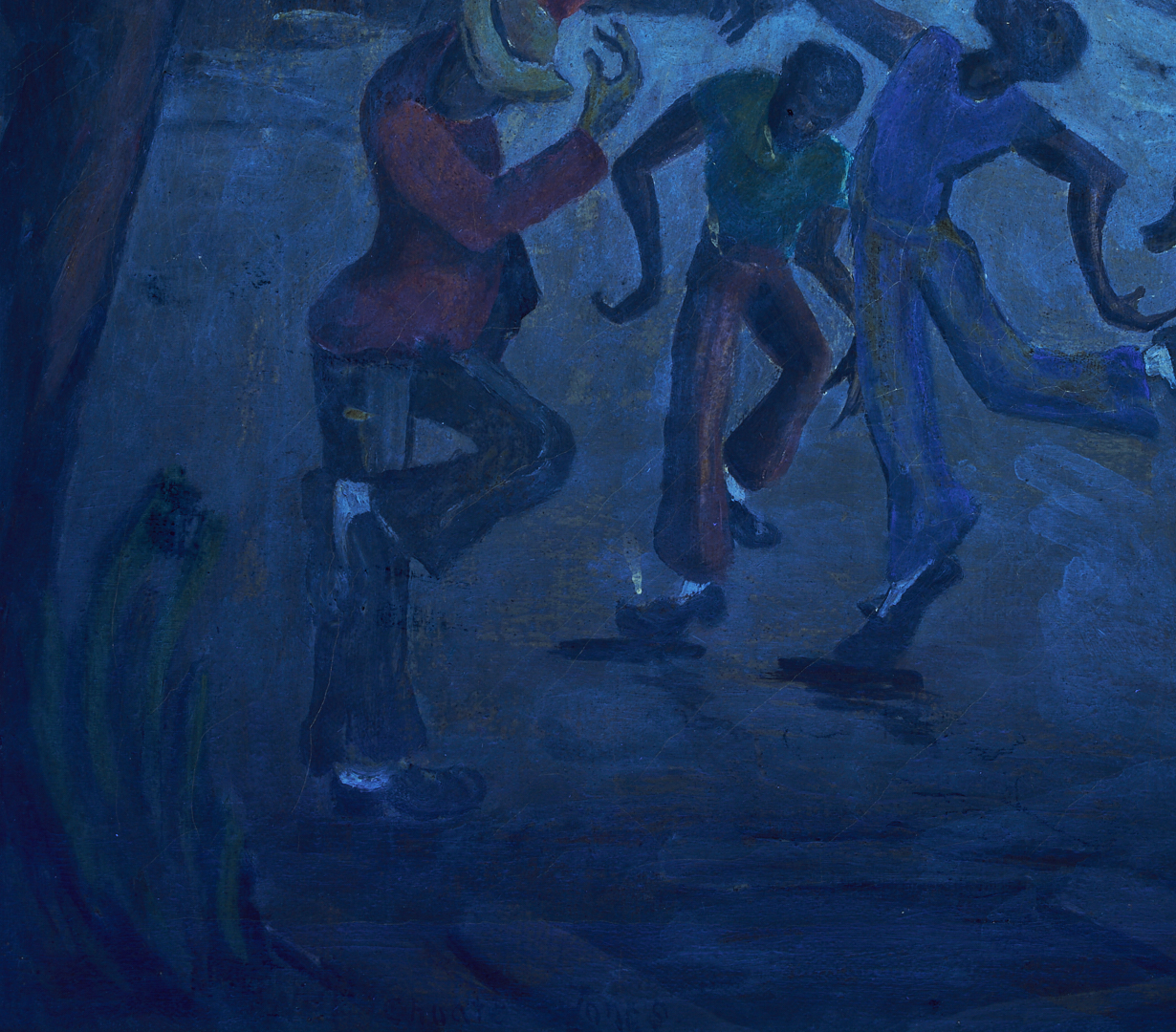 Lot 175: Nell Choate Jones O/C Painting, Men Dancing