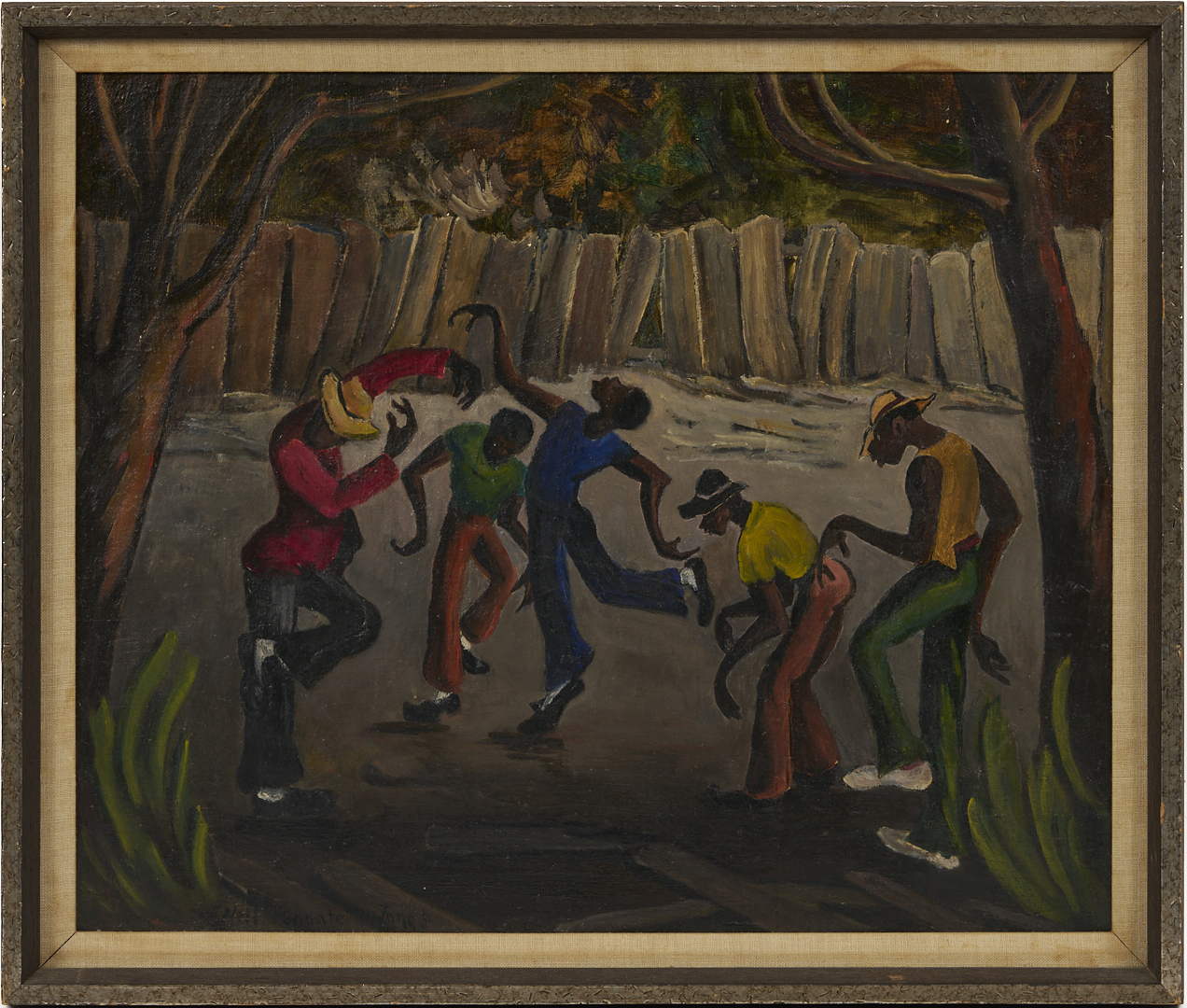 Lot 175: Nell Choate Jones O/C Painting, Men Dancing