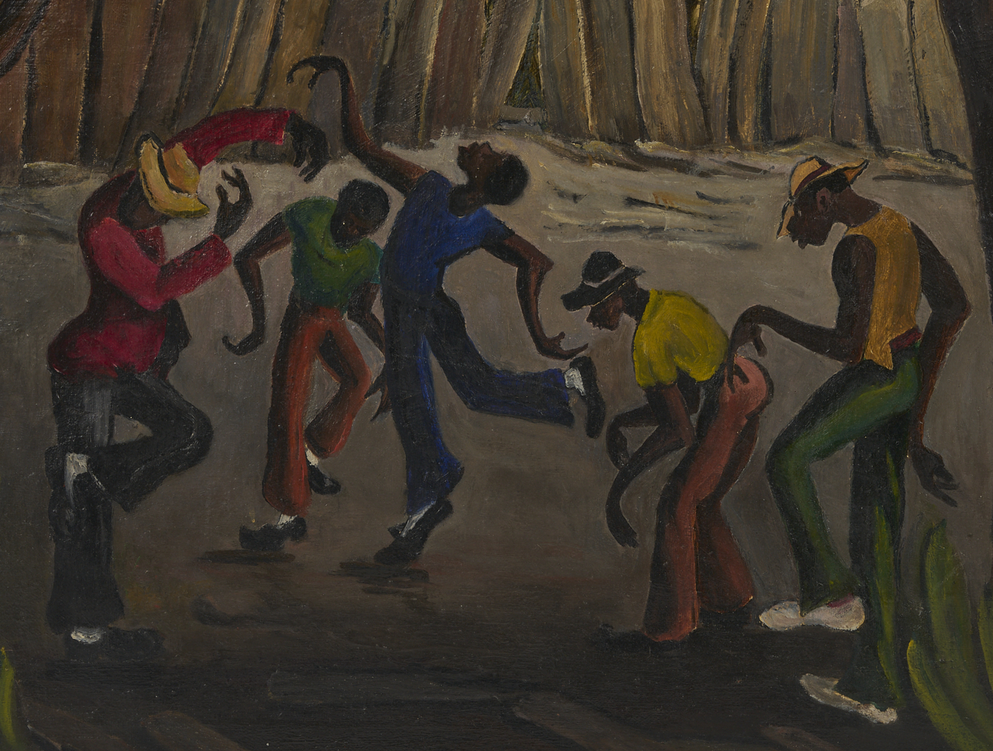 Lot 175: Nell Choate Jones O/C Painting, Men Dancing