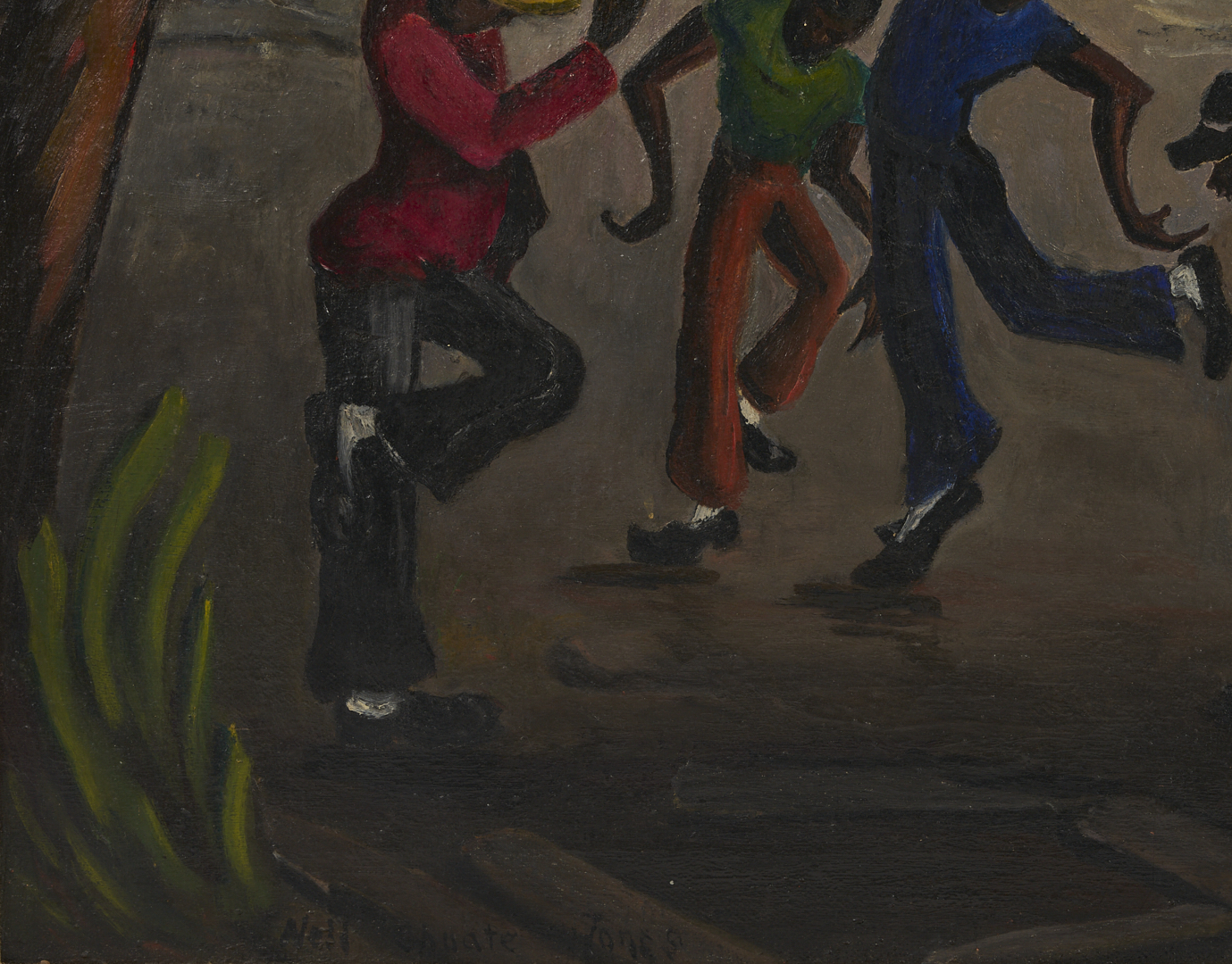 Lot 175: Nell Choate Jones O/C Painting, Men Dancing