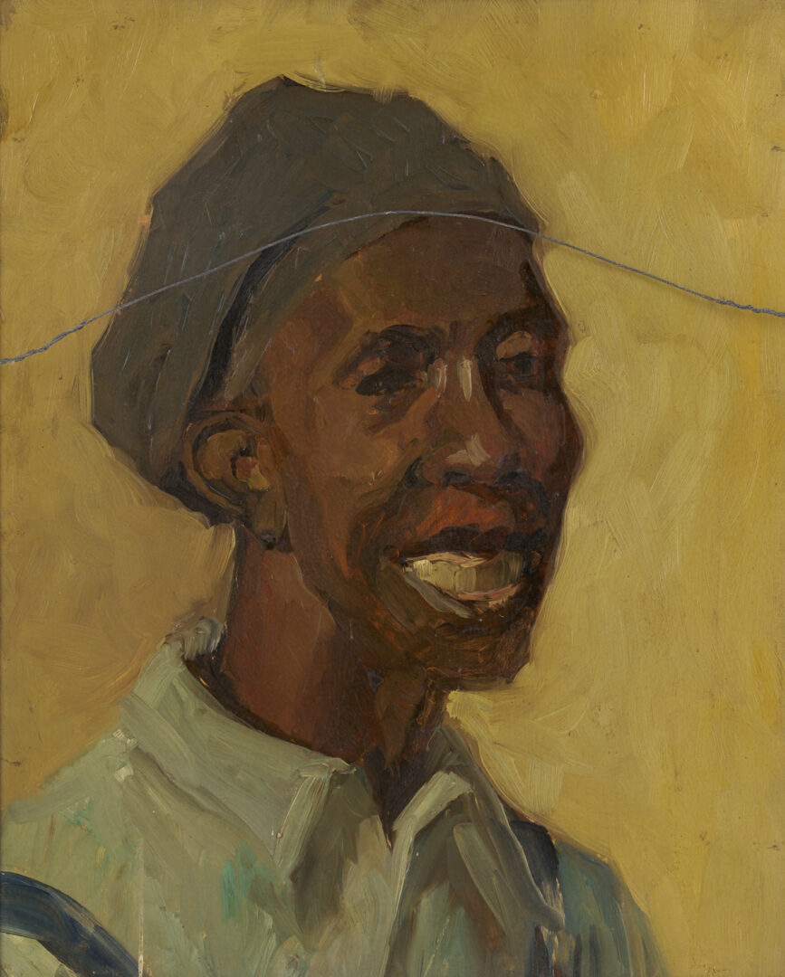 Lot 176: John T. Bauscher Double-Sided Portrait Painting, Kentucky Interest