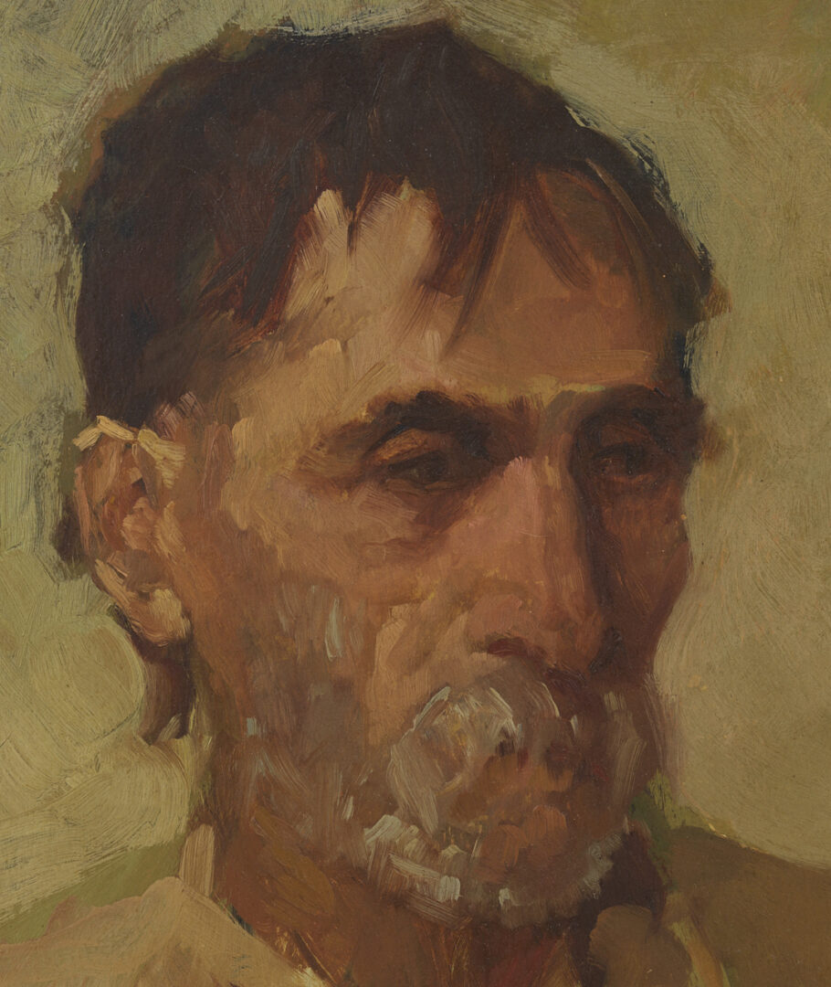 Lot 176: John T. Bauscher Double-Sided Portrait Painting, Kentucky Interest