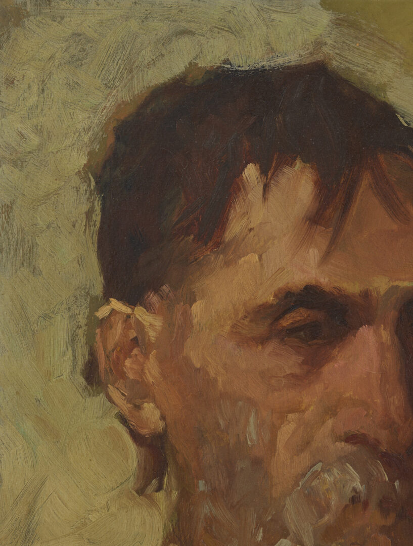 Lot 176: John T. Bauscher Double-Sided Portrait Painting, Kentucky Interest