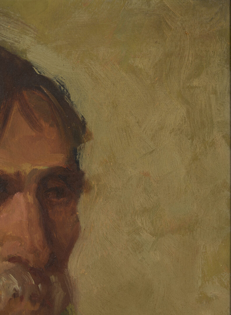 Lot 176: John T. Bauscher Double-Sided Portrait Painting, Kentucky Interest