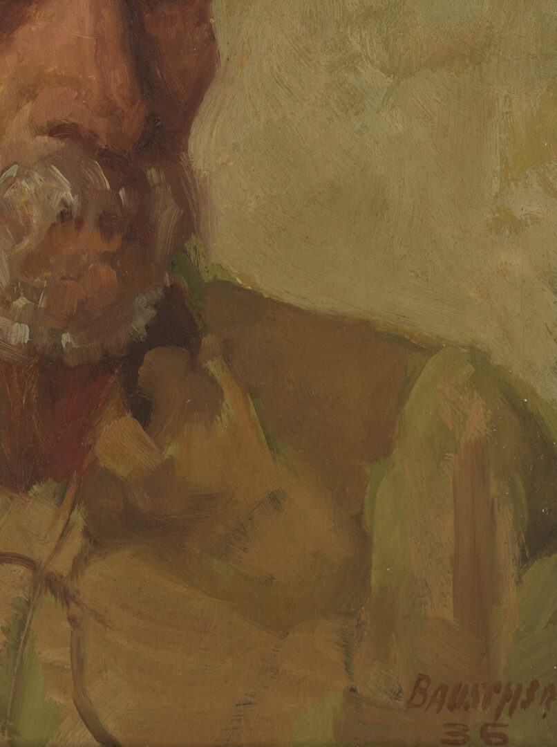 Lot 176: John T. Bauscher Double-Sided Portrait Painting, Kentucky Interest