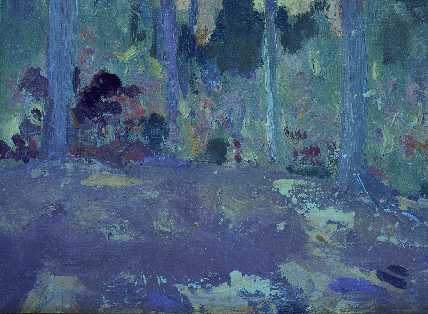 Lot 178: John Kelly Fitzpatrick O/C Autumn Landscape, Alabama Woodlands, 1942