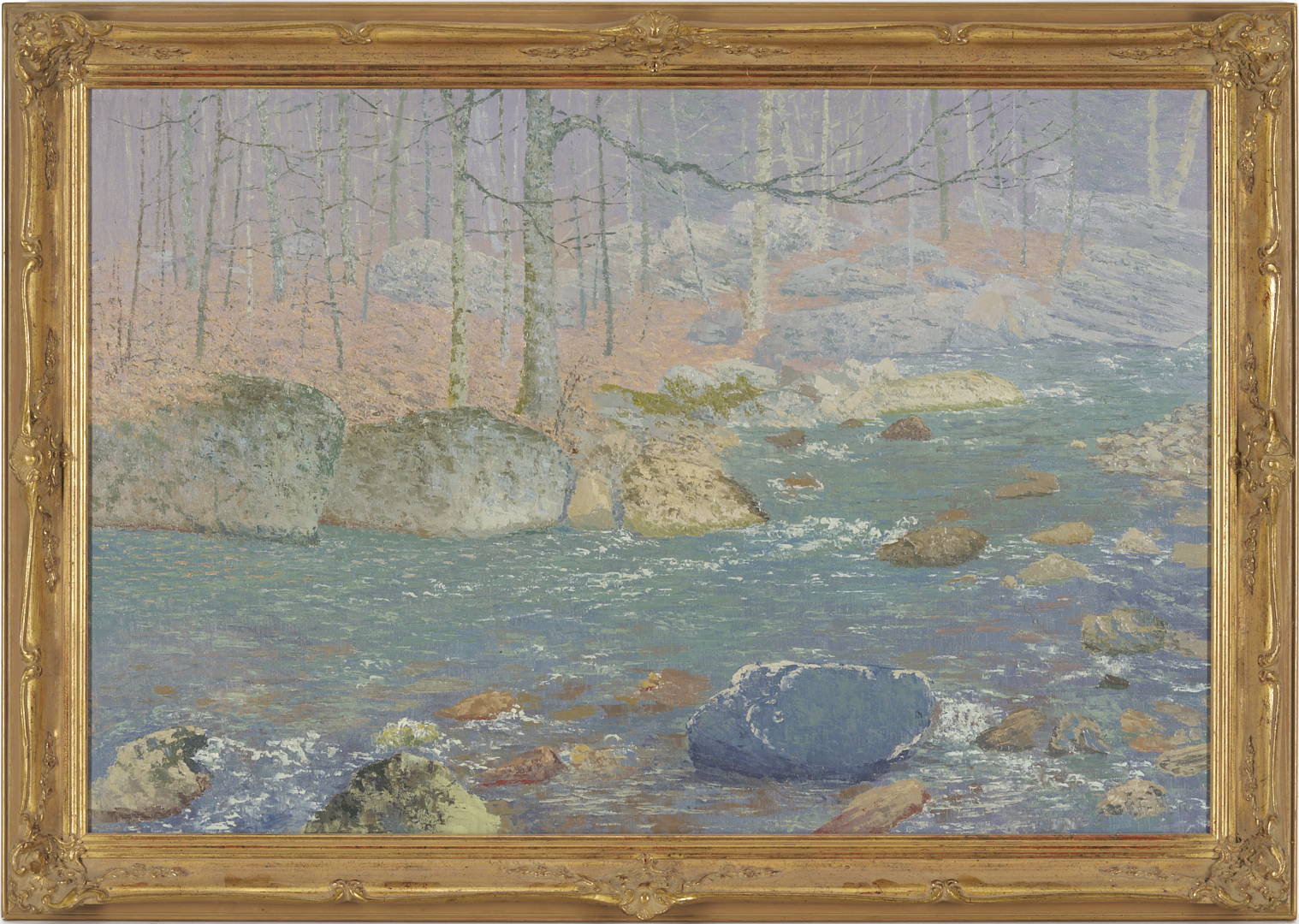 Lot 180: Vance Miller O/C Wooded Landscape w/ Stream