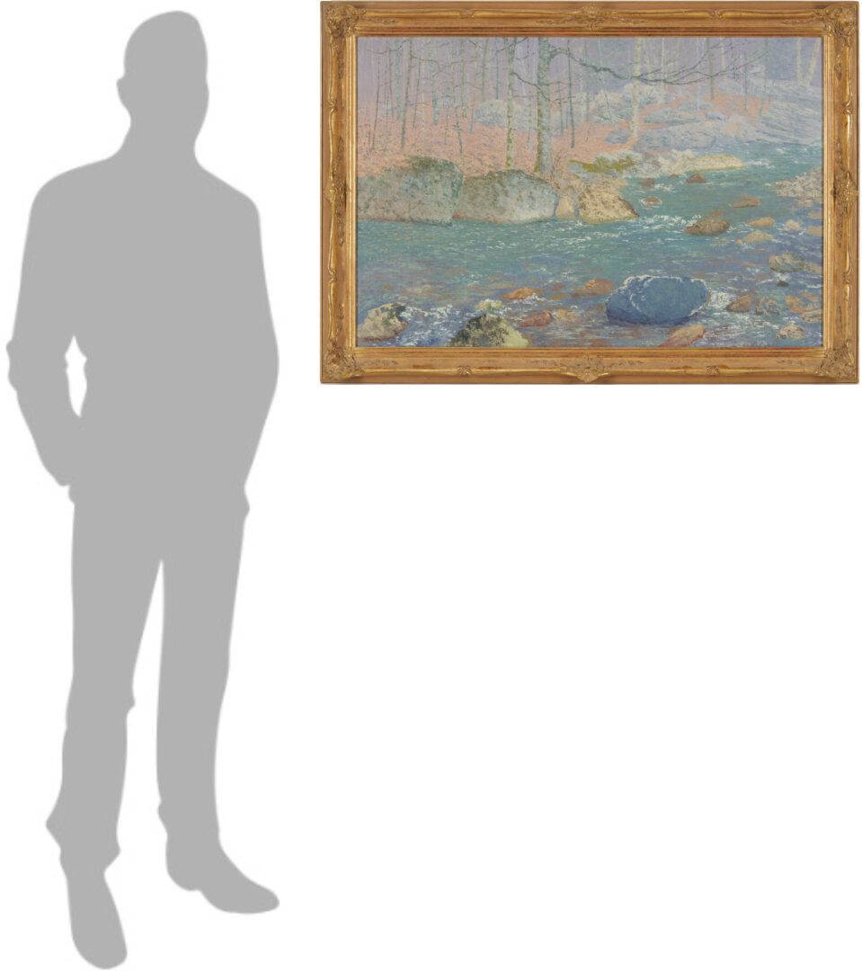 Lot 180: Vance Miller O/C Wooded Landscape w/ Stream