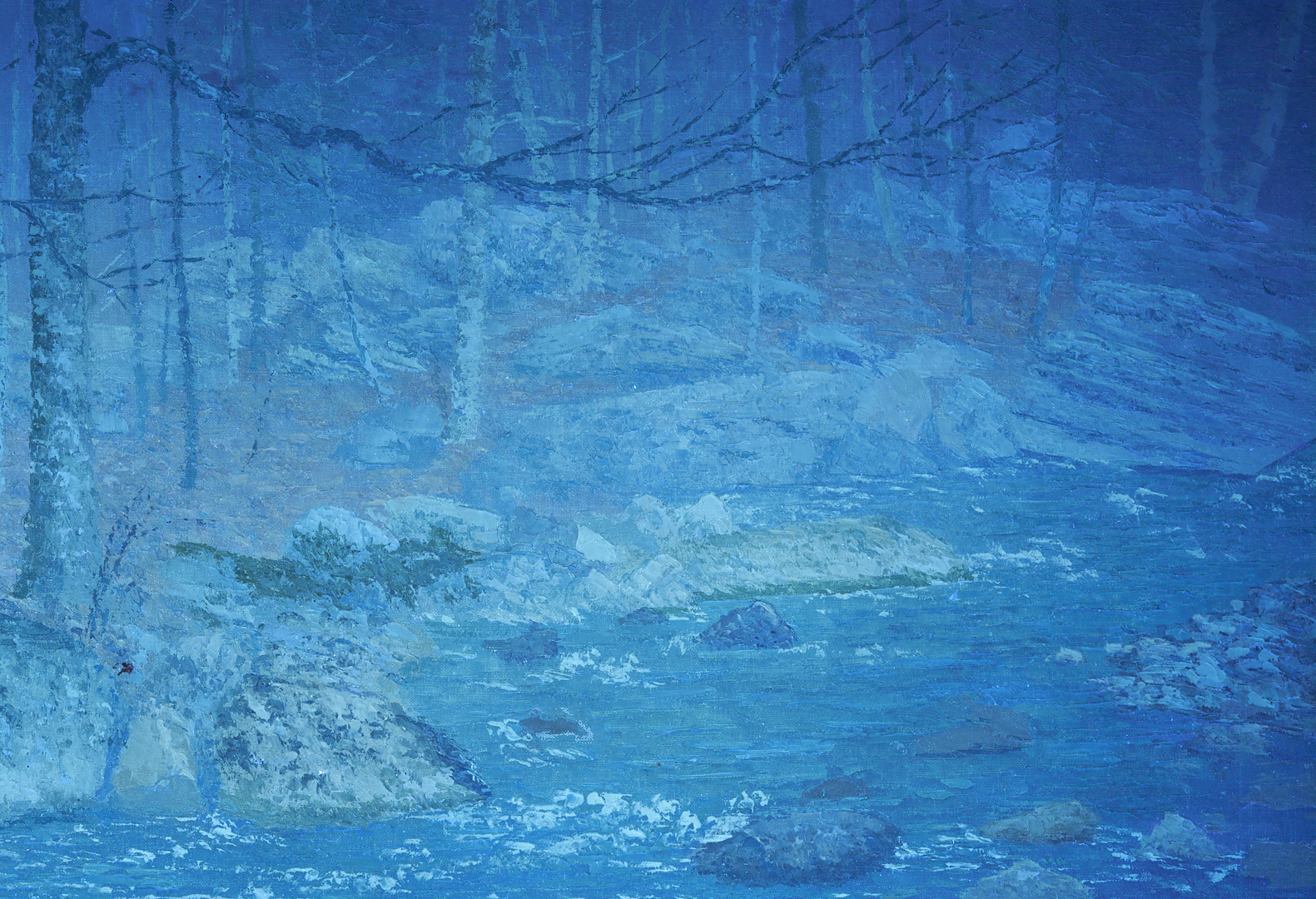 Lot 180: Vance Miller O/C Wooded Landscape w/ Stream