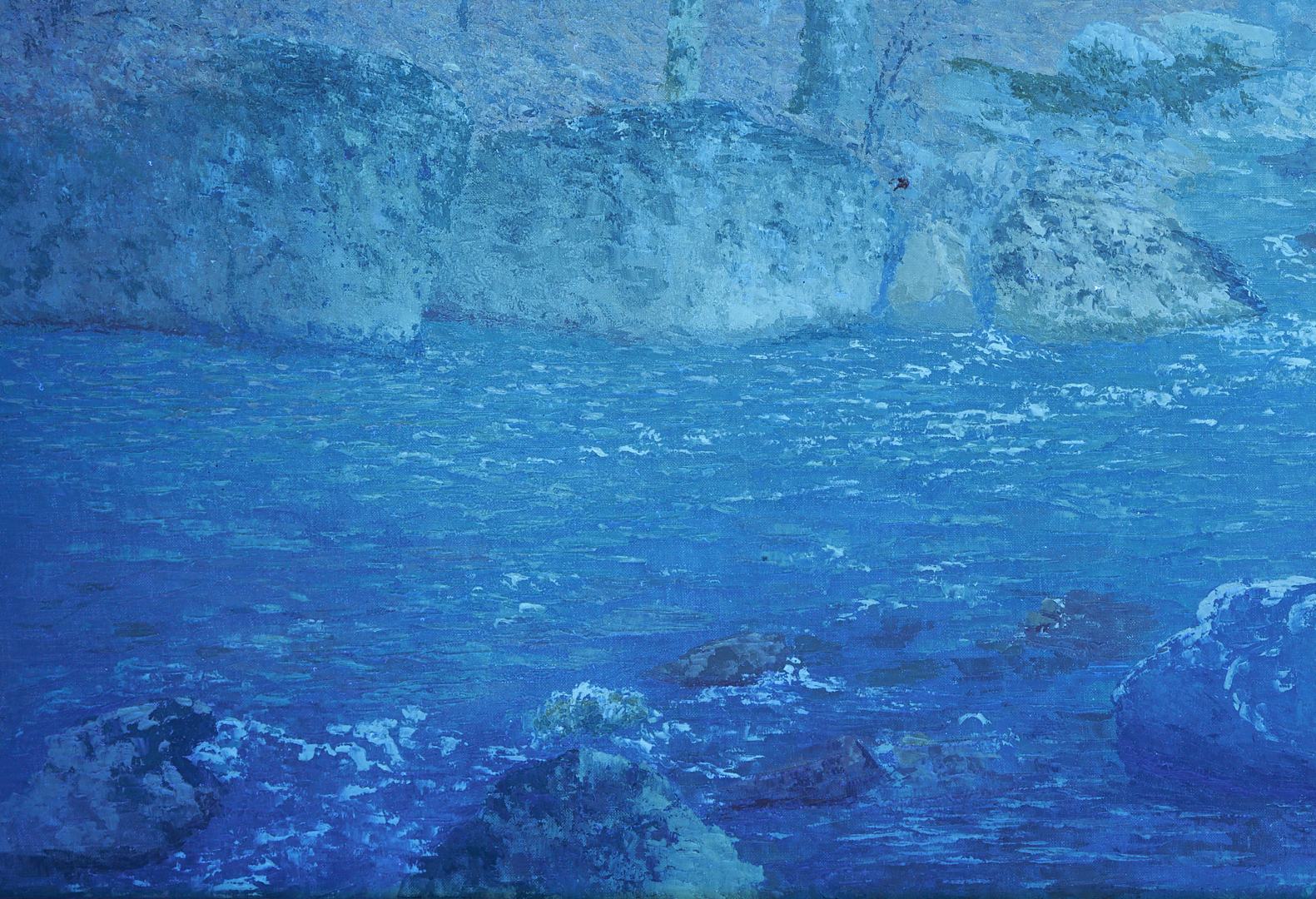 Lot 180: Vance Miller O/C Wooded Landscape w/ Stream