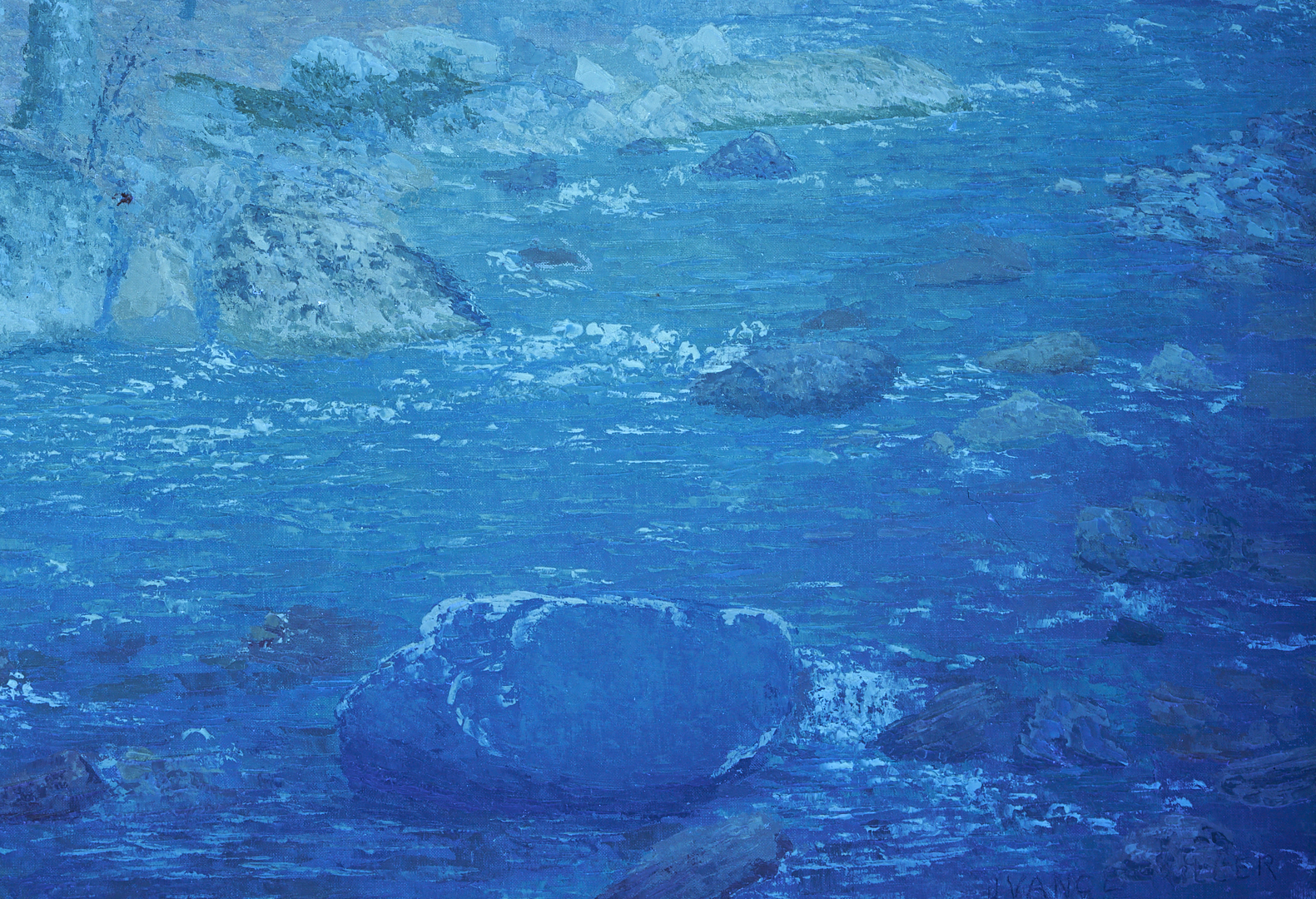 Lot 180: Vance Miller O/C Wooded Landscape w/ Stream